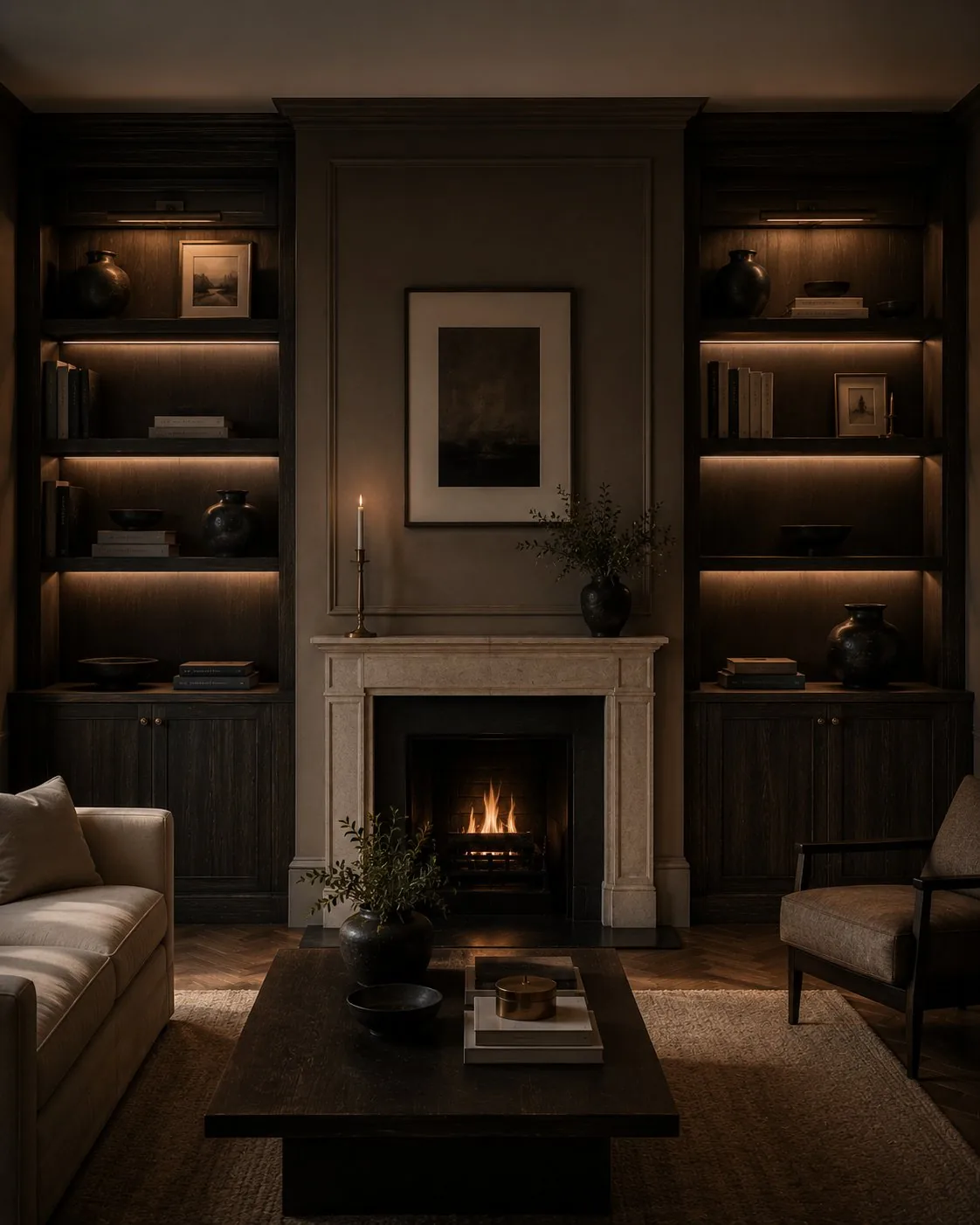 Alcove Shelving — AKL Joinery, Living room, London