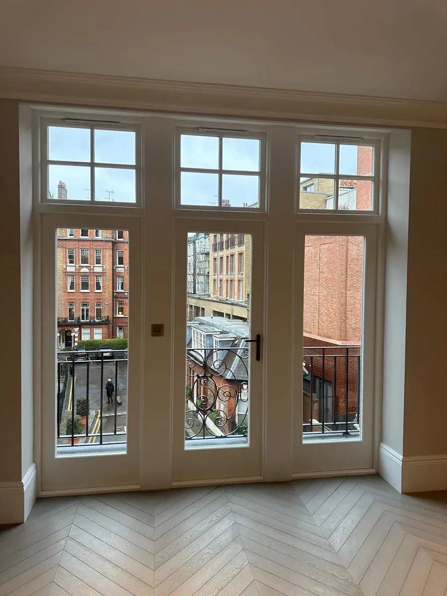 Sash Windows & Balcony Door, Mayfair — AKL Joinery