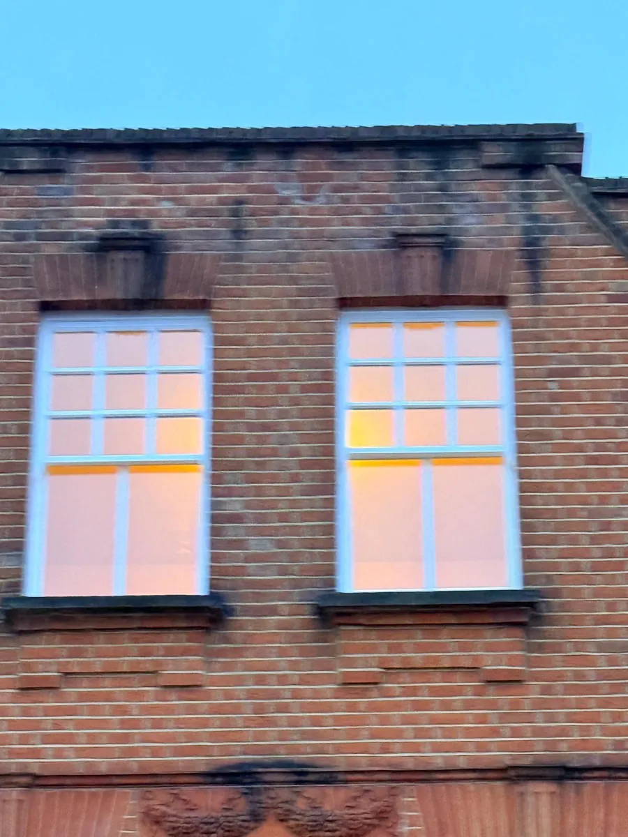 Timber Sash Windows at Dusk — AKL Joinery, London