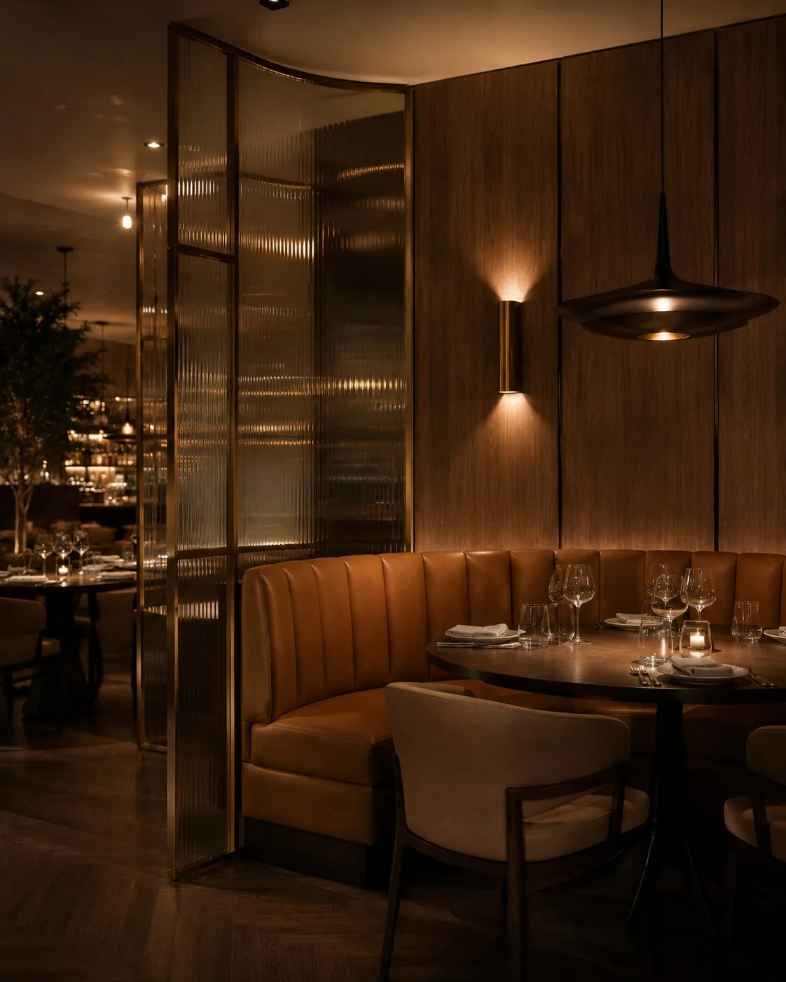 Restaurant Banquette & Panelling — AKL Joinery, Hospitality, London