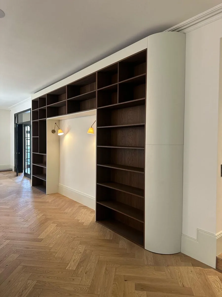 Curved-End Library — AKL Joinery, Private study, London