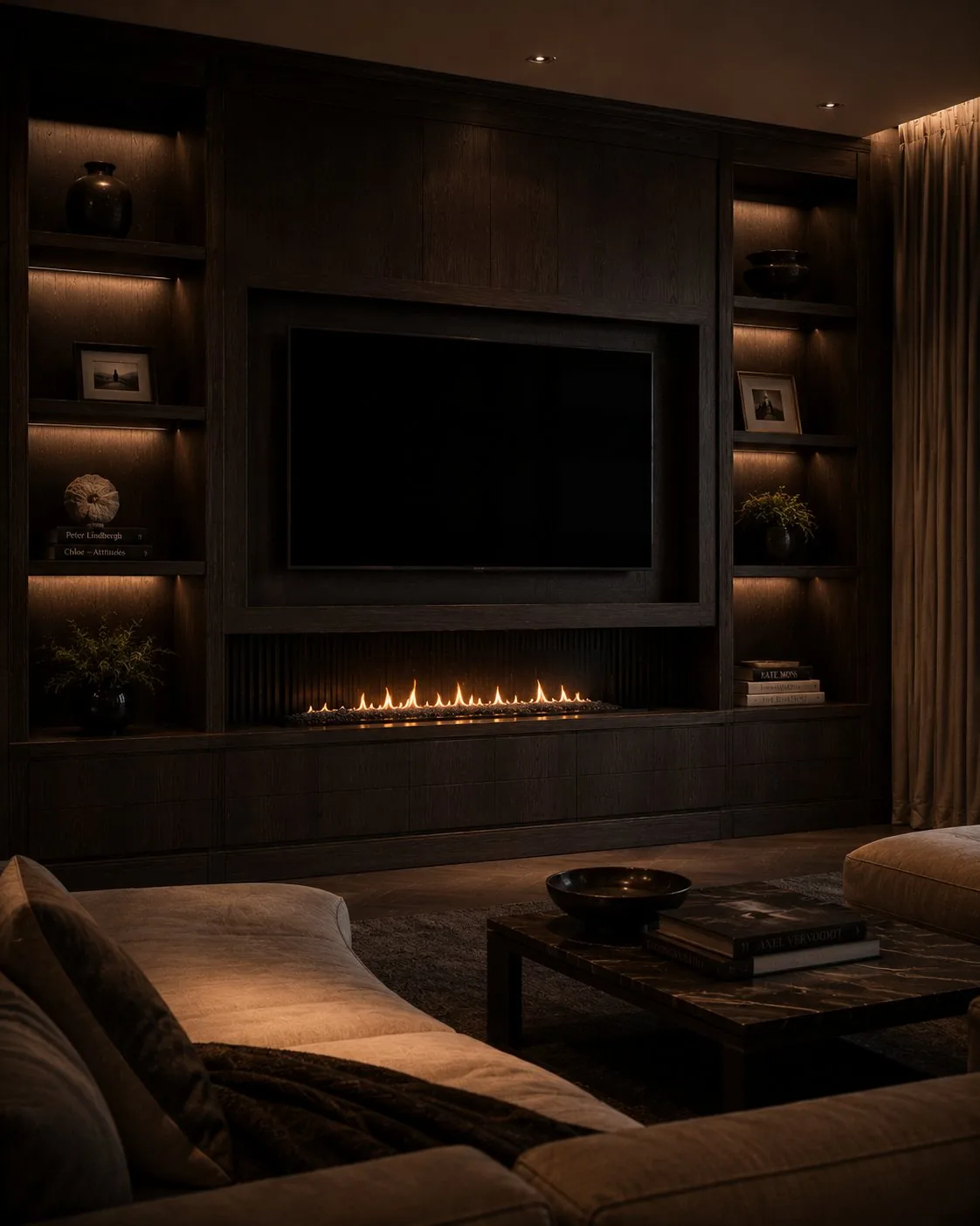 Media & Fireplace Wall — AKL Joinery, London